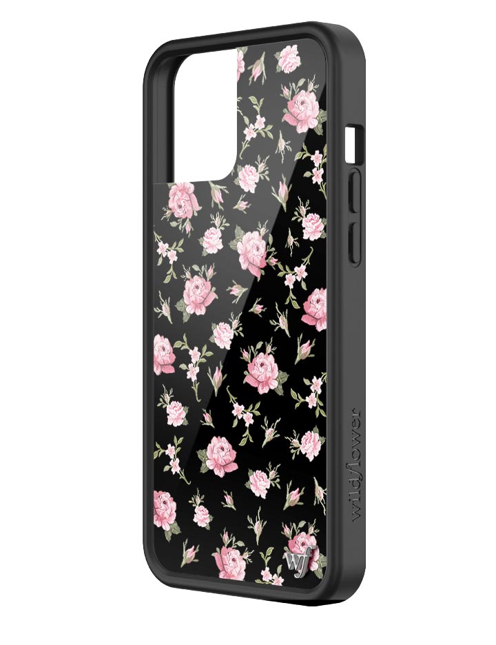 Black and Pink Floral iPhone Case Wildflower Cases