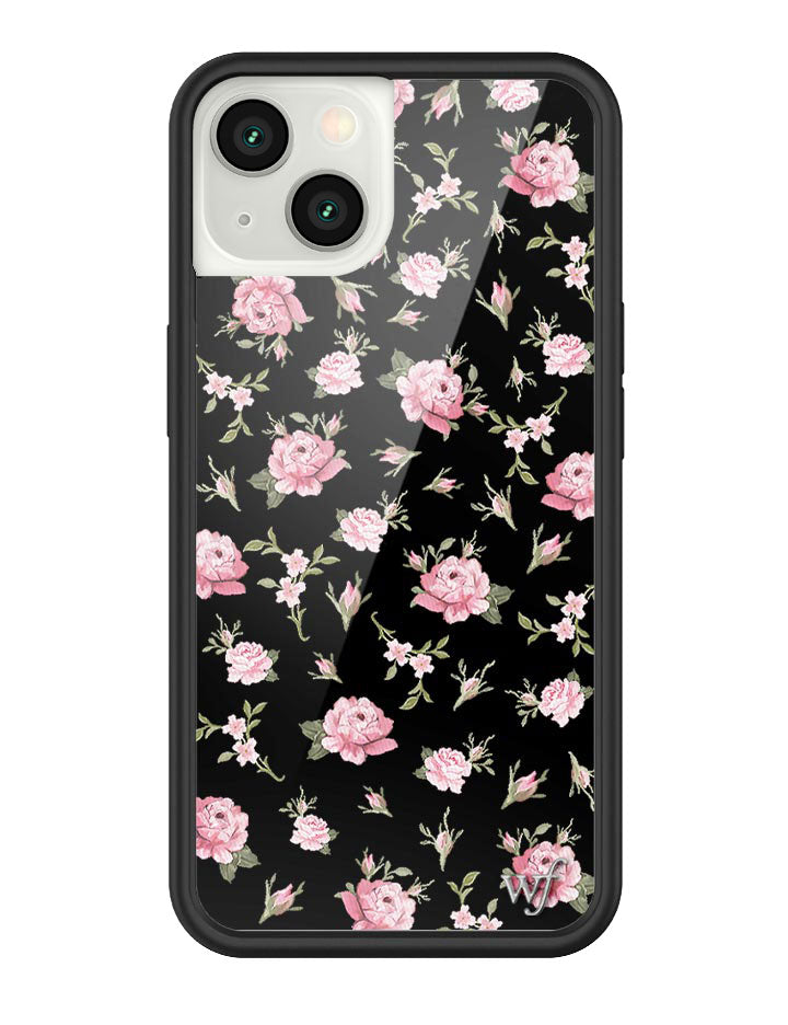 Black and Pink Floral iPhone Case Wildflower Cases