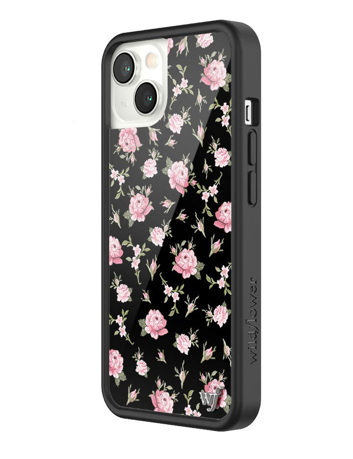Black and Pink Floral iPhone Case Wildflower Cases