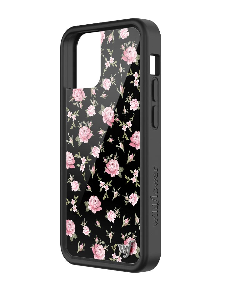 Black and Pink Floral iPhone Case Wildflower Cases