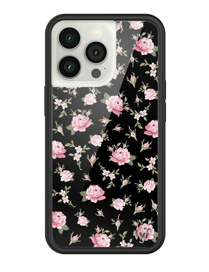 Black and Pink Floral iPhone Case Wildflower Cases