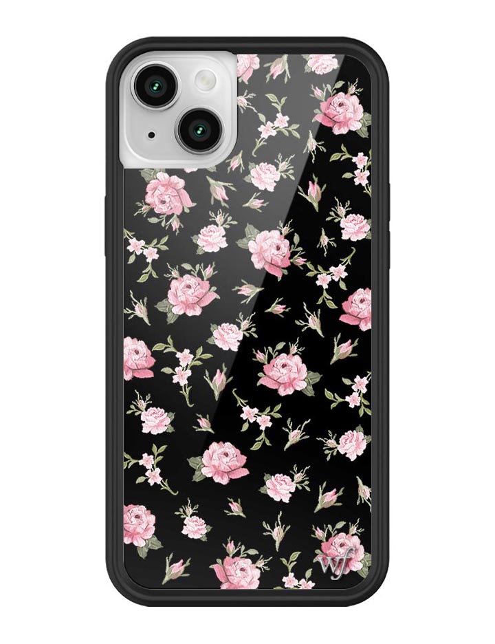 Black and Pink Floral iPhone Case Wildflower Cases