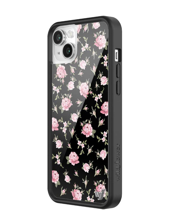 Black and Pink Floral iPhone Case Wildflower Cases