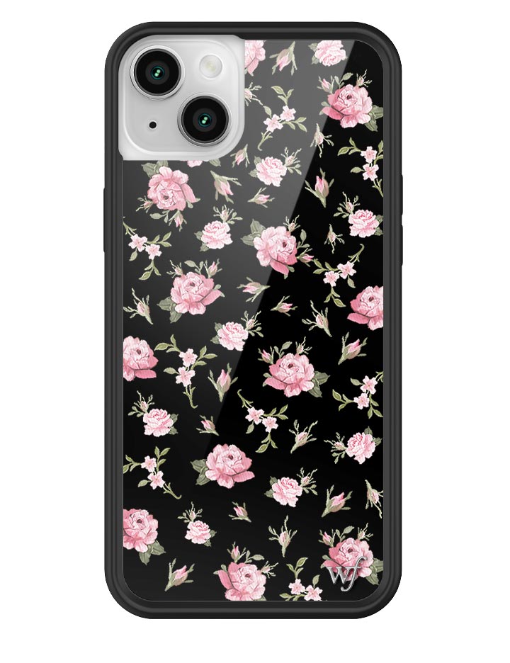 Black and Pink Floral iPhone Case Wildflower Cases