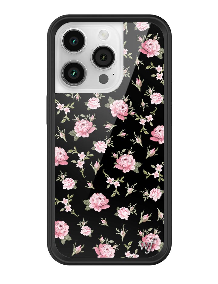 Black and Pink Floral iPhone Case Wildflower Cases