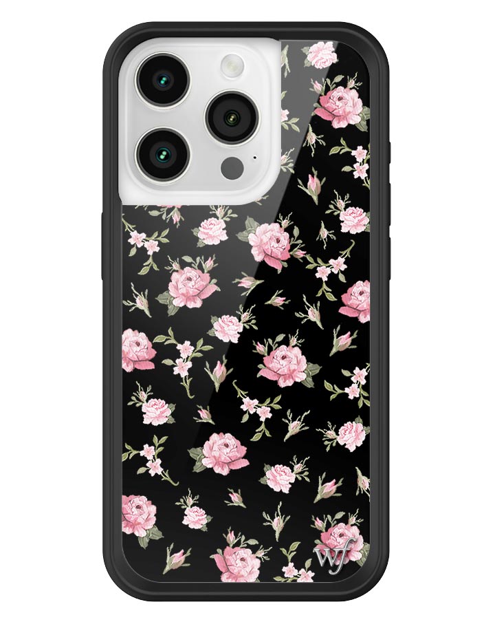 Black and Pink Floral iPhone Case Wildflower Cases