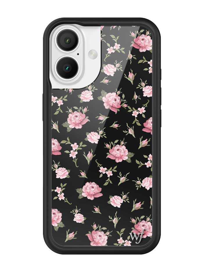 Black and Pink Floral iPhone Case Wildflower Cases