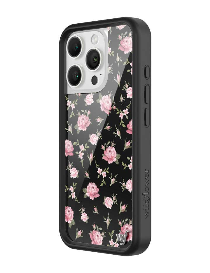 Black and Pink Floral iPhone Case Wildflower Cases