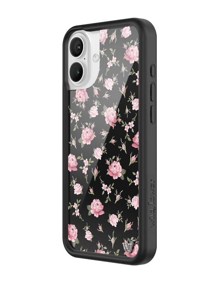 Black and Pink Floral iPhone Case Wildflower Cases