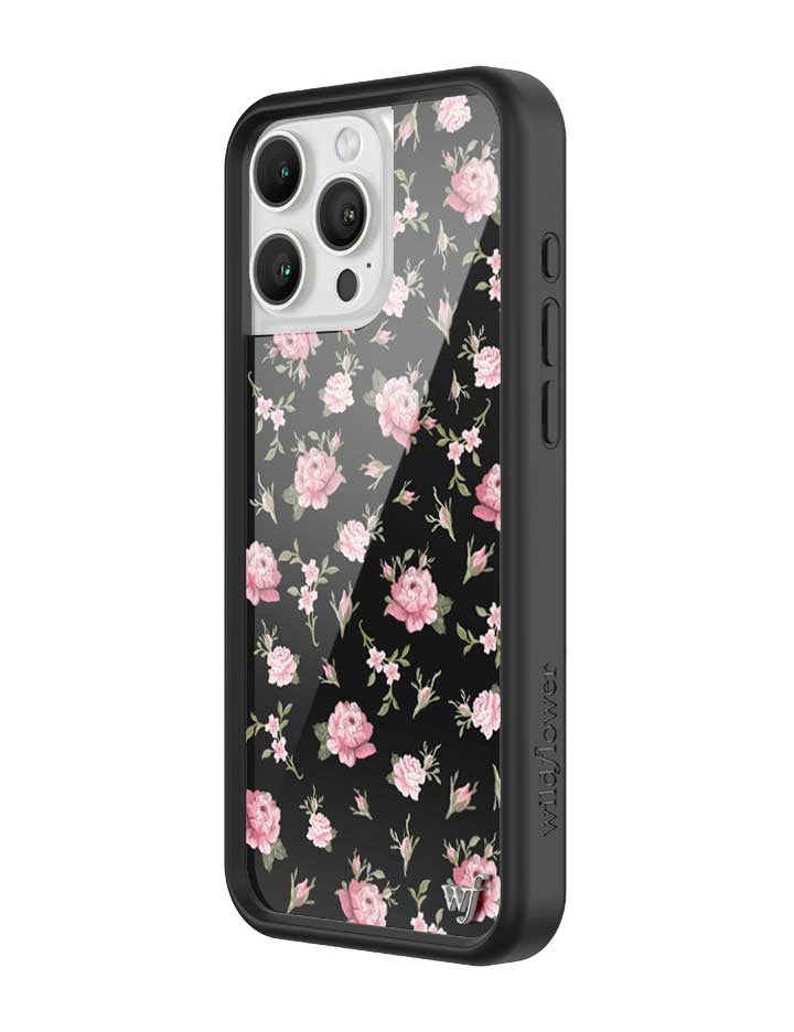 Black and Pink Floral iPhone Case Wildflower Cases