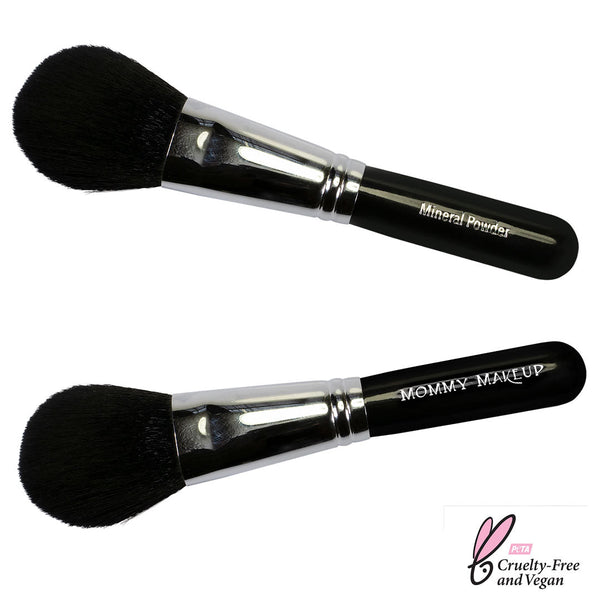 Mineral Powder Brush | Travel Sized, Vegan, Cruelty free Mommy Makeup