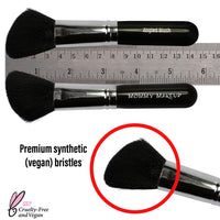 Angled Blush Brush - Hand cut, Vegan, Cruelty-free Mommy Makeup