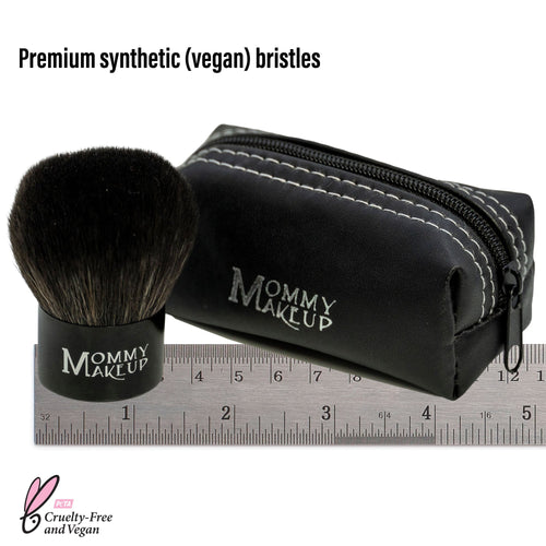 Kabuki Brush - Hand cut, Vegan, Cruelty-Free Mineral Makeup Brush Mommy Makeup
