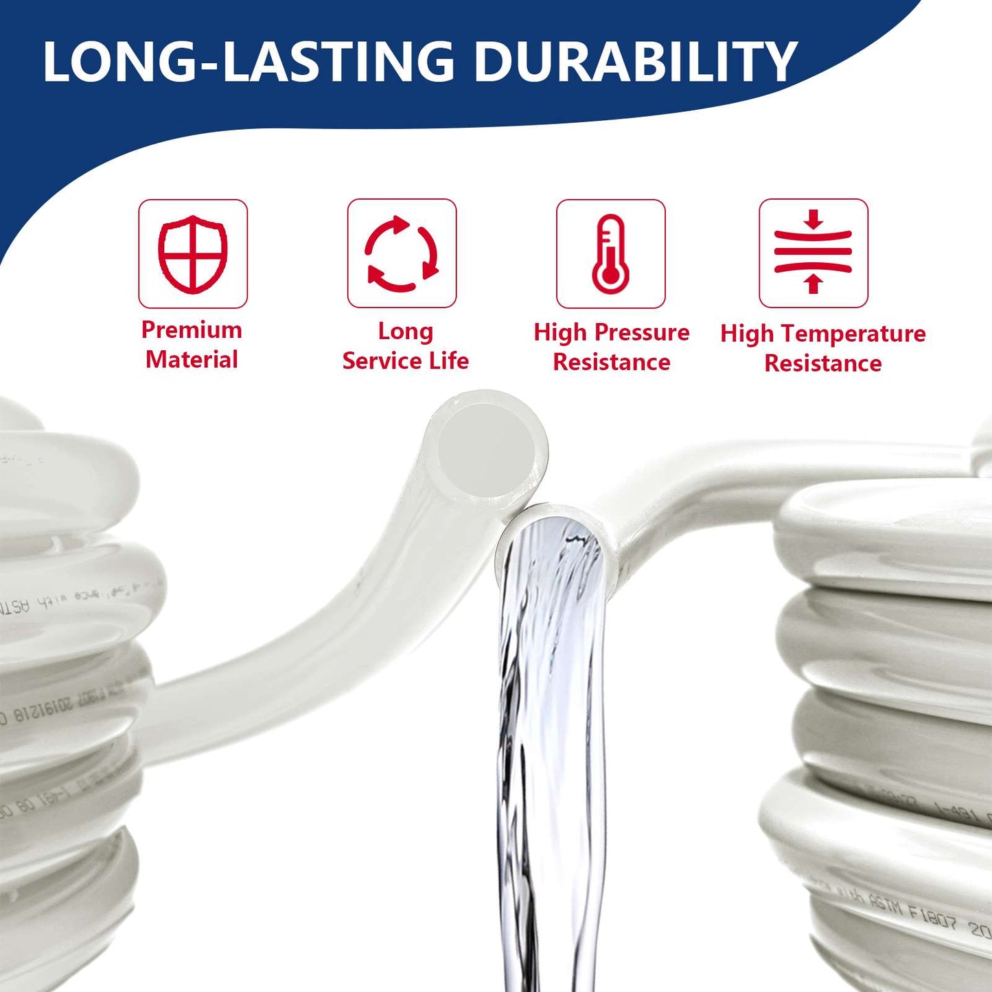 1/2" 200ft PEX-B Pipe (White& Cutter)