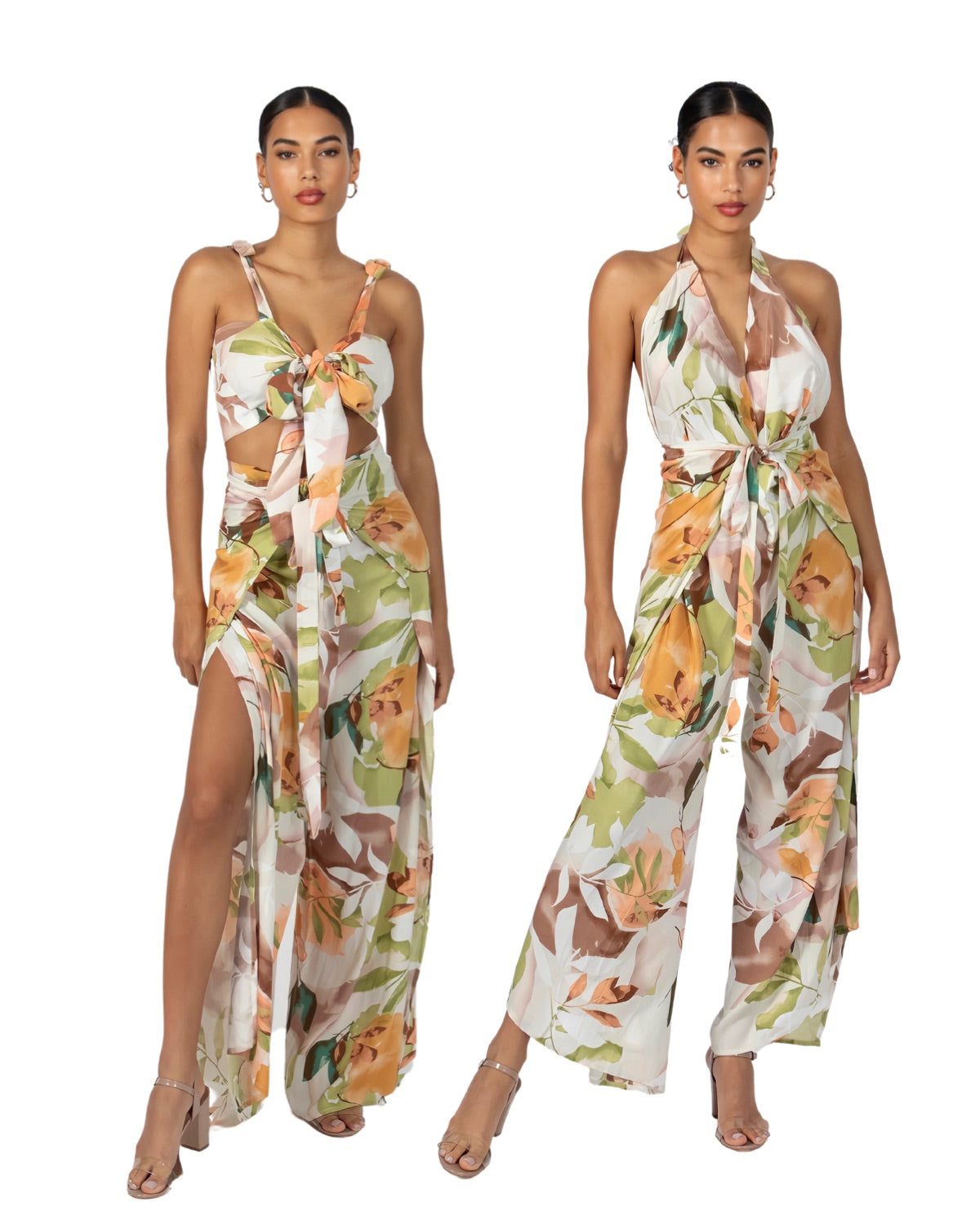 Baliawear Baliawear Pant to Jumpsuit - Peach Floral