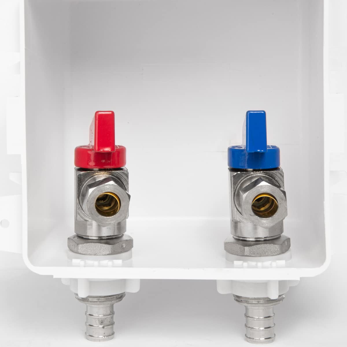 10 Pcs 1/2" PEX Crimp (F1807) Inlet, Faucet Outlet Box, with Installed 1/4 Turn Ball Valve