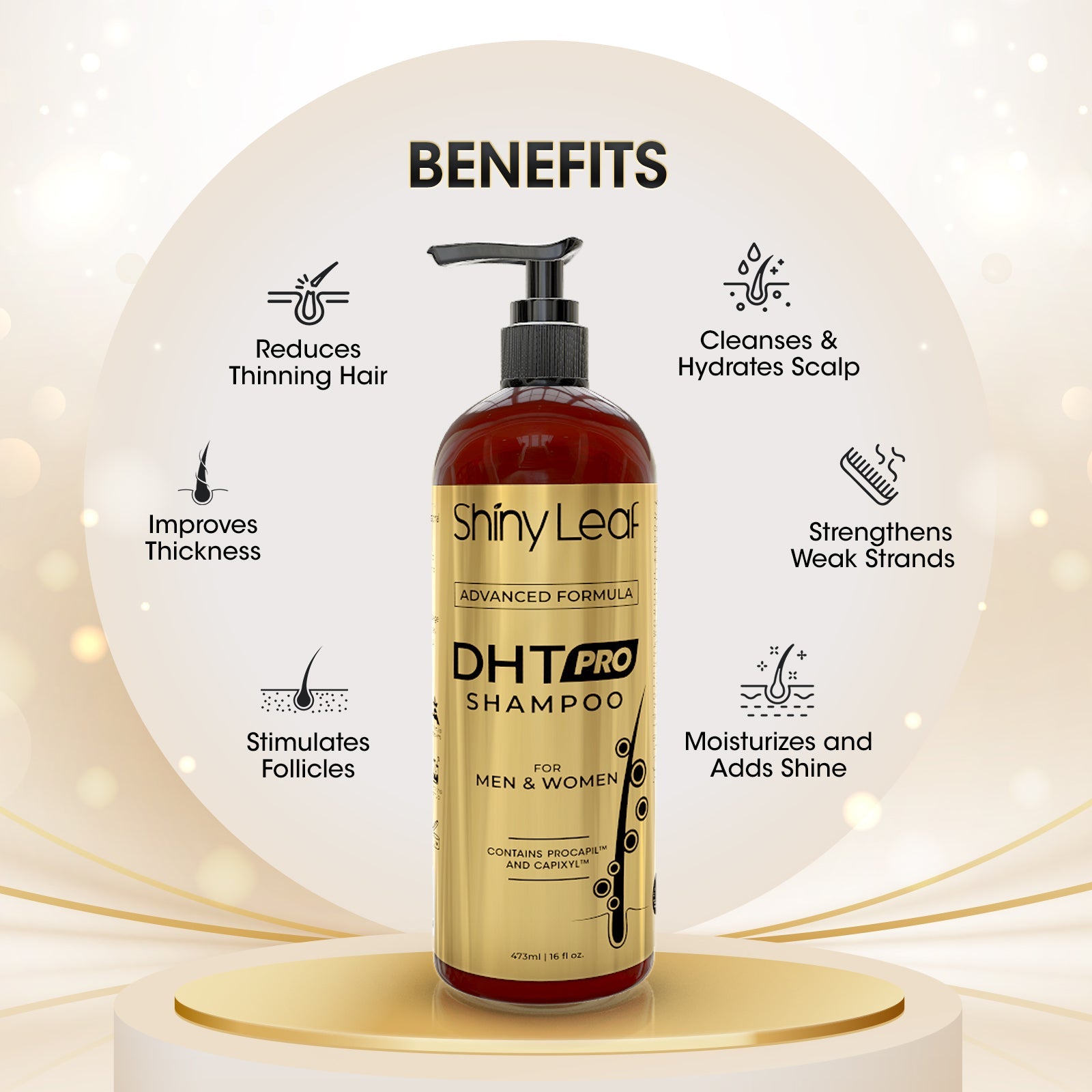 Shiny Leaf DHT Pro Shampoo and Conditioner with Procapil and Capixyl