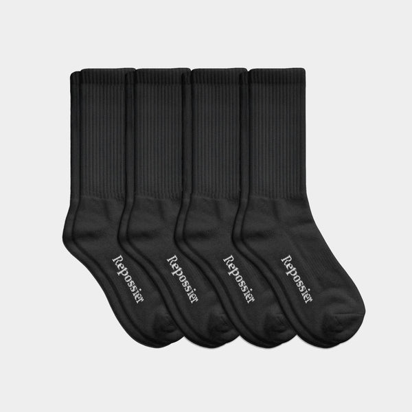 Black Classic Crew Socks 4-pack Repossier