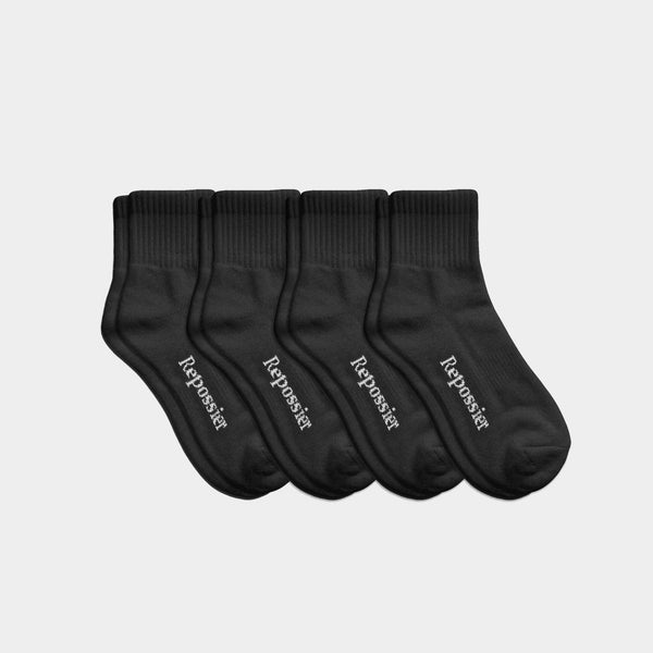 Black Half Crew Socks 4-pack Repossier