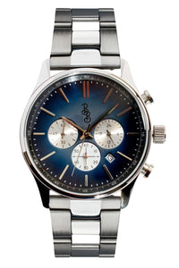 Blue Retro Chronograph The Beyond Boring Watch Company