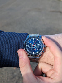 Blue Sport Chronograph The Beyond Boring Watch Company