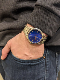 Blue Sunburst Watch The Beyond Boring Watch Company