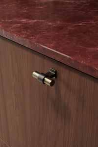 Brushed Bronze "Bond" T-Bar Dual Finish Knob and Pulls Euro • Knobs