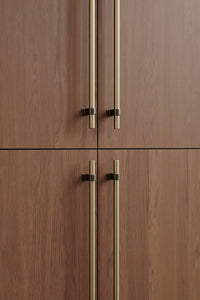 Brushed Bronze "Bond" T-Bar Dual Finish Knob and Pulls Euro • Knobs