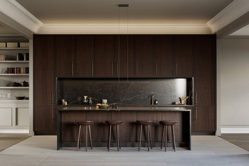 Brushed Bronze "Bond" T-Bar Dual Finish Knob and Pulls Euro • Knobs