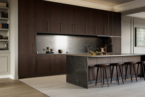 Brushed Bronze "Bond" T-Bar Dual Finish Knob and Pulls Euro • Knobs