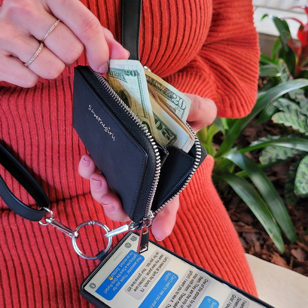 SaveTheGirls SaveTheGirls Clip & Go Strap w/Pouch Brushed Vegan Leather