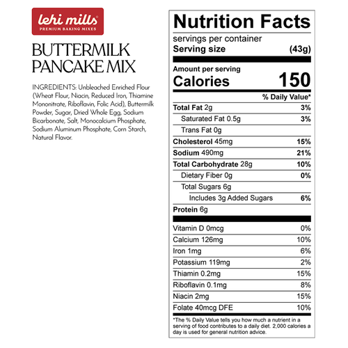 Buttermilk Pancake Mix Lehi Mills