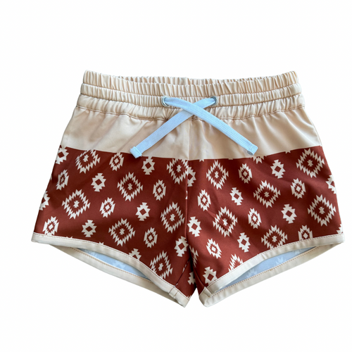 color block- hybrid shorts Keep the Littles Wild
