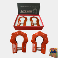 3/4'' Extreme duty Aluminum D-Shackle set (9T) (LIFETIME WARRANTY*) MOJAB OFFROAD