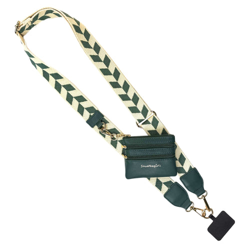 SaveTheGirls SaveTheGirls Clip & Go Strap w/Zippered Pouch Chevron