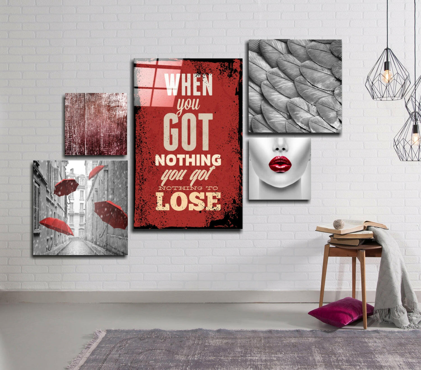 Insigneart USA Insigneart USA Nothing To Lose Combined Glass Wall Art