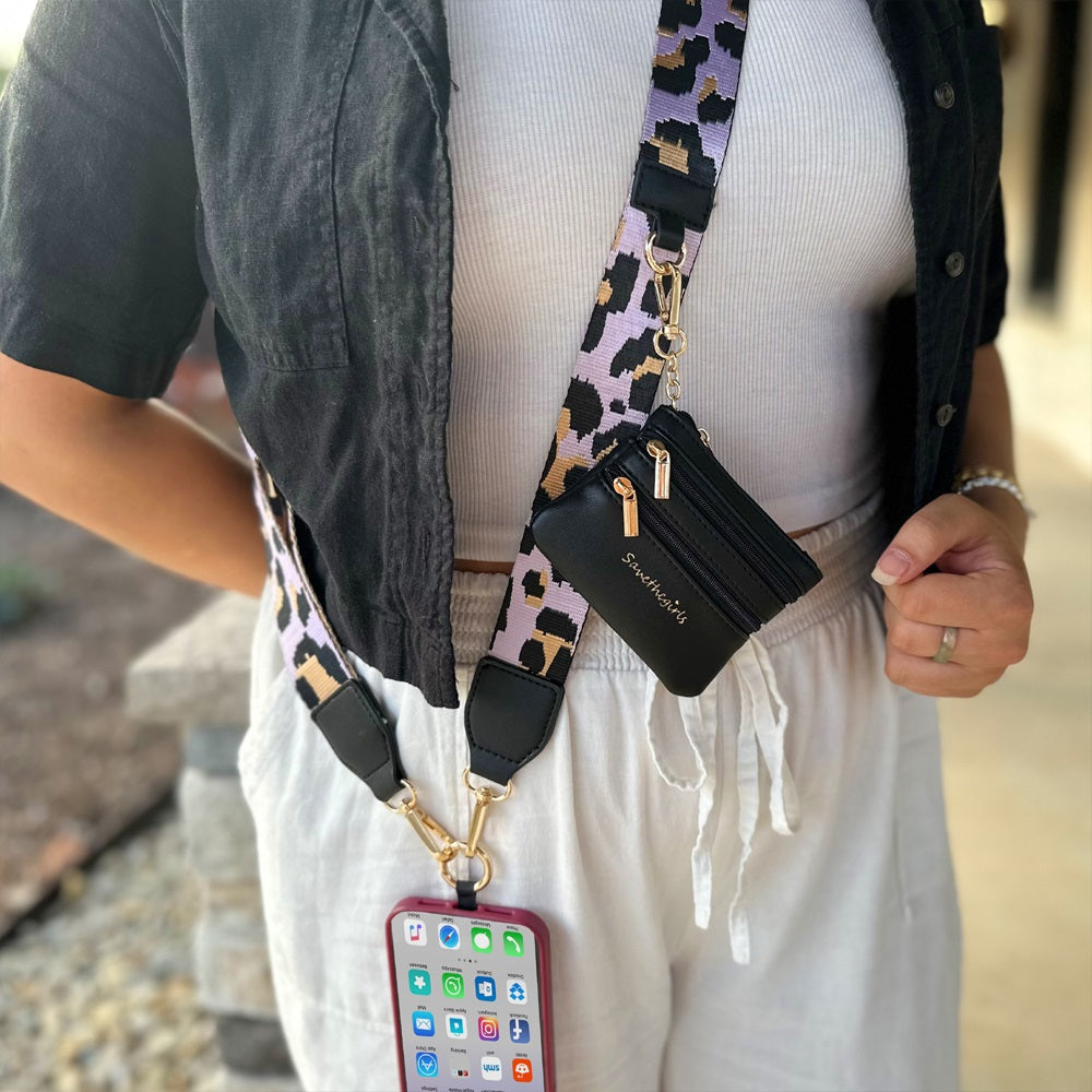 SaveTheGirls SaveTheGirls Clip & Go Strap with Pouch - Leopard Collection
