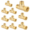 10 Pcs 3/8" Compr. x 3/8" Compr. x 3/8" Brass Tee Adapter Plumbingsell