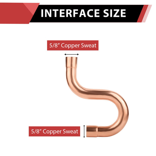 5/8" Copper Suction Line P-Trap Plumbingsell