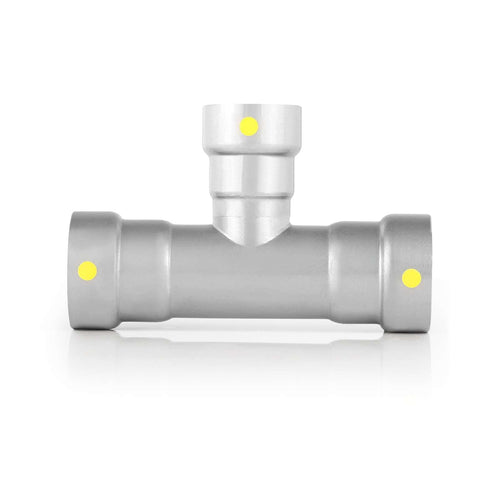 3/4" x 3/4" x 1/2" Carbon Press Tee