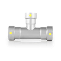 1-1/4" x 1-1/4" x 1" Carbon Press Tee