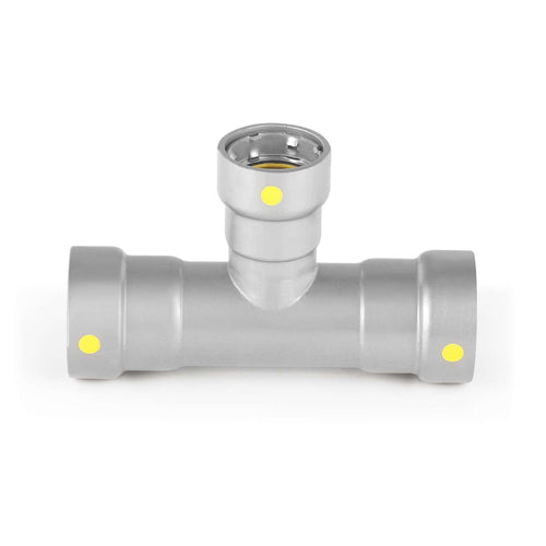 1-1/4" x 1-1/4" x 1" Carbon Press Tee