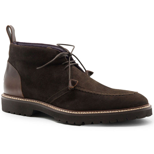 Zelli Italia 46-605-NIC CAMPO HIGH Italian Sueded Goatskin Chukka Boot, Nicotine