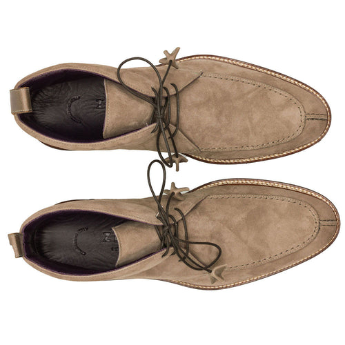 Zelli Italia 46-605-TPE CAMPO HIGH Italian Sueded Goatskin Chukka Boot, Taupe