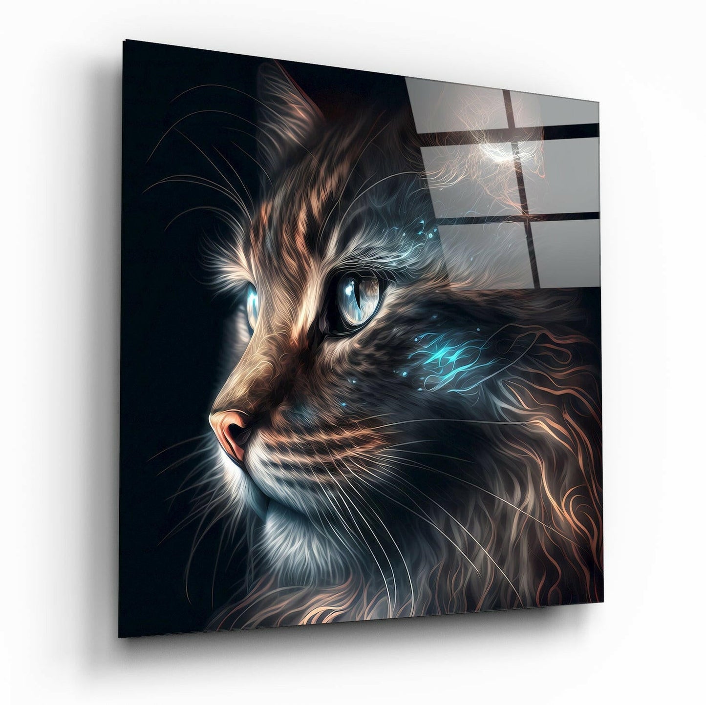 Insigneart USA Insigneart USA Cat Glass Wall Art || Designers Collection