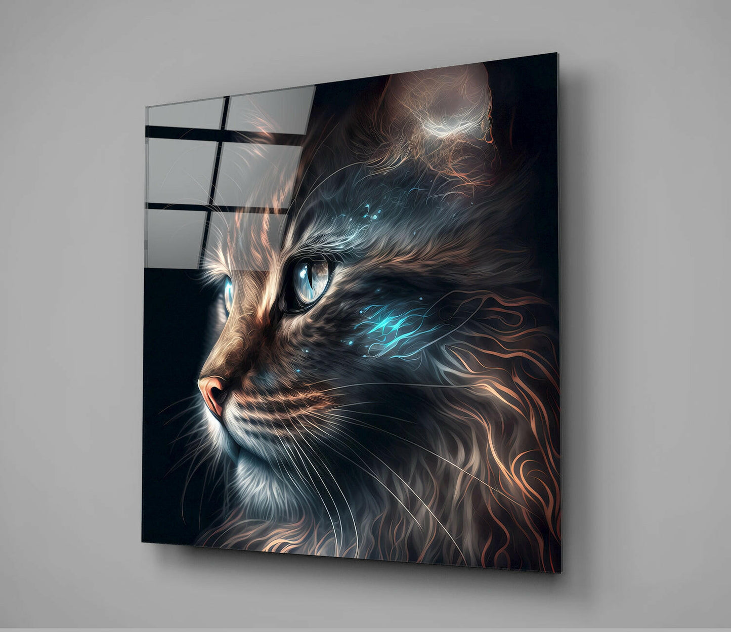 Insigneart USA Insigneart USA Cat Glass Wall Art || Designers Collection