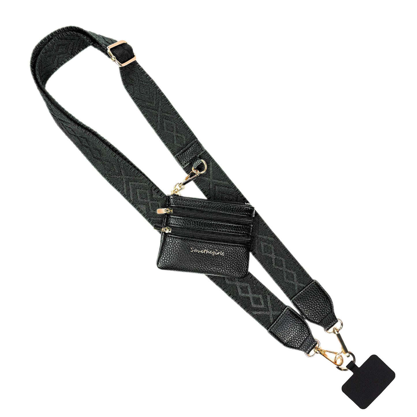 SaveTheGirls SaveTheGirls Clip & Go Strap w/Zippered Pouch Classic
