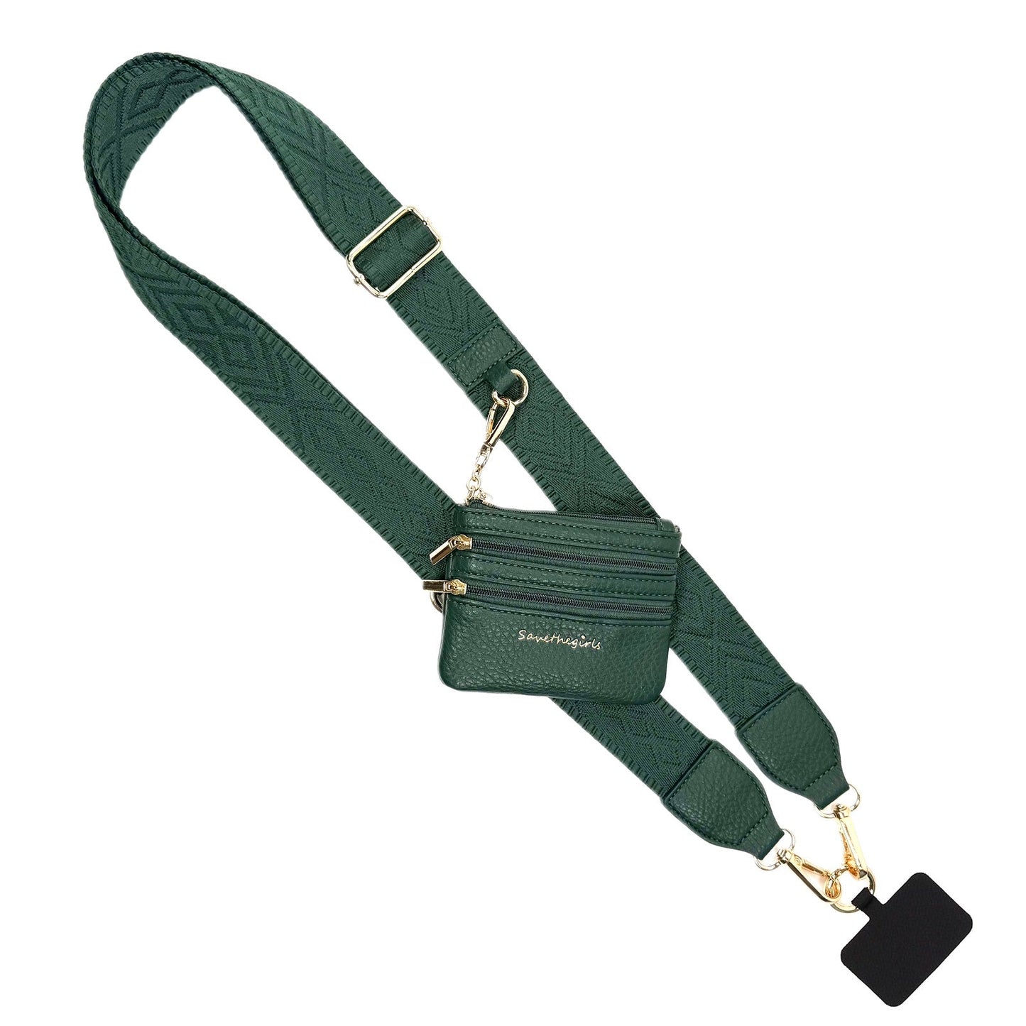SaveTheGirls Clip & Go Strap w/Zippered Pouch Classic