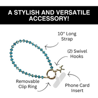 SaveTheGirls SaveTheGirls Clip & Go Beaded Wristlet Bedazzled Collection