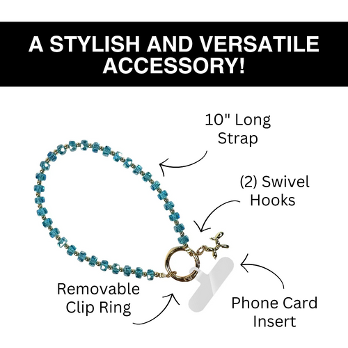 SaveTheGirls SaveTheGirls Clip & Go Beaded Wristlet Bedazzled Collection